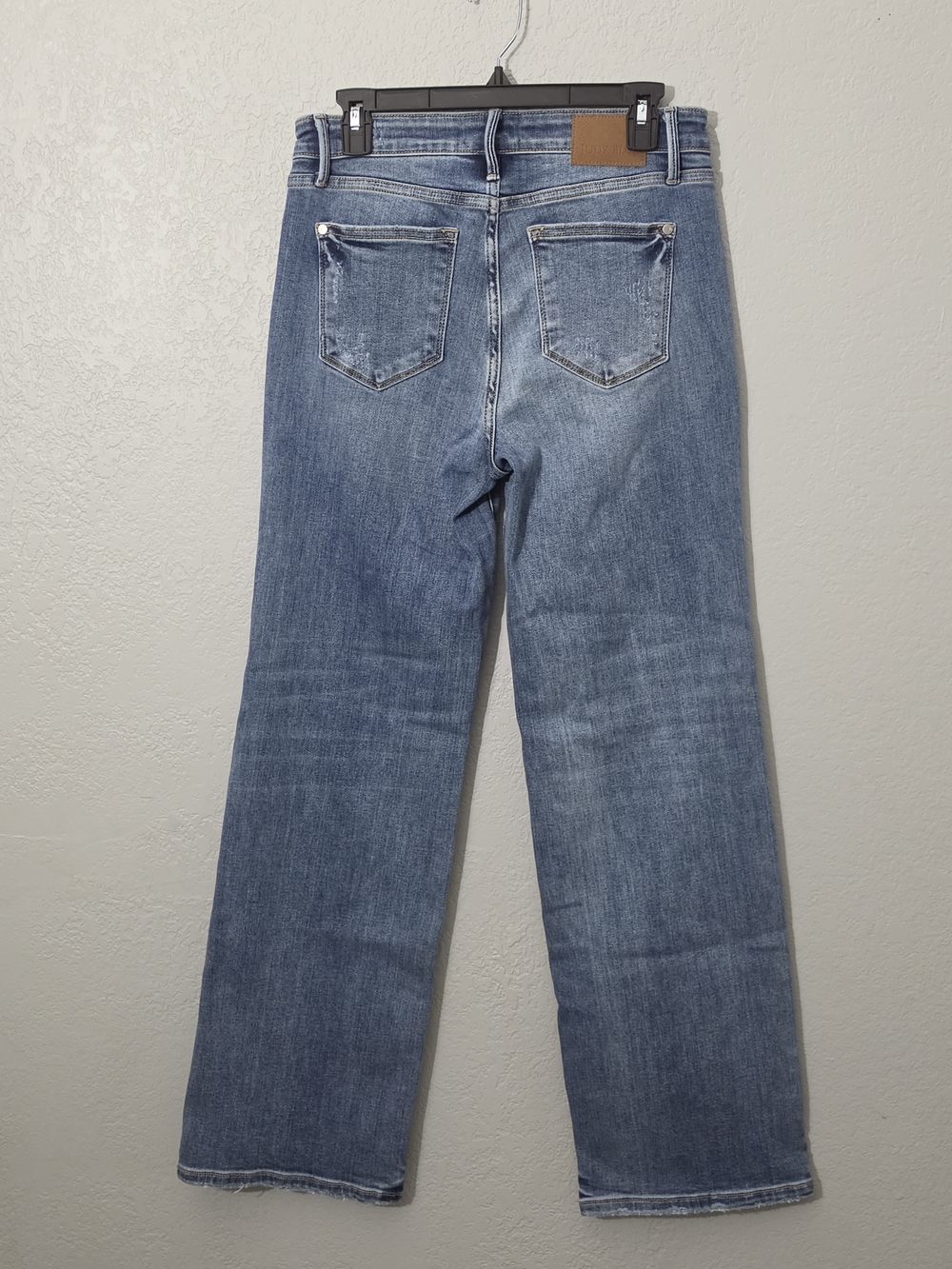 Judy Blue Retro Wide Leg Jeans High Rise Medium Wash Stretch Denim Womens 9/29 - Picture 6 of 10